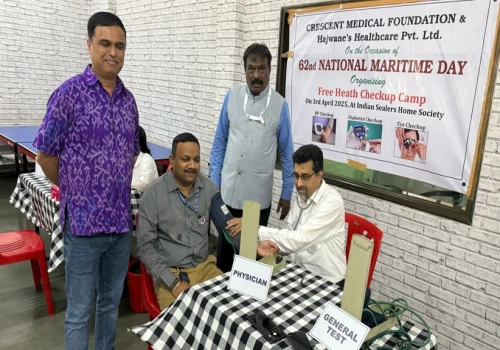 Captain Daniel Joseph DDG, Donates Blood at 62nd National Maritime Day Celebrations (NMDC) in Mumbai